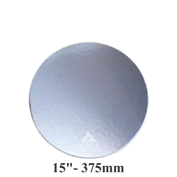 15" Round Silver Cake Boards - Standard