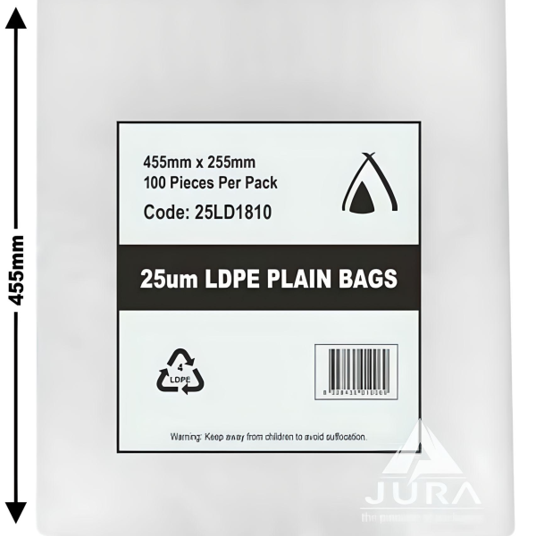 18x10 25um LDPE Poly Bags