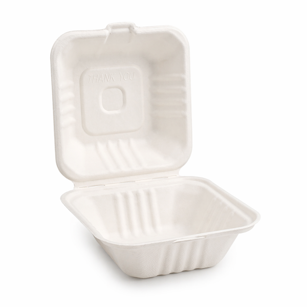 PW6B – 6x6x3" Burger Clamshell