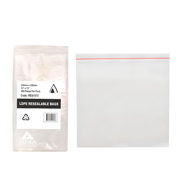 RES1313 - 13" x 13" Resealable LDPE Bags