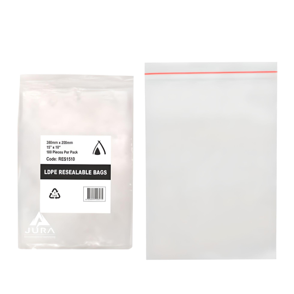 RES1510 - 15" x 10" Resealable LDPE Bags