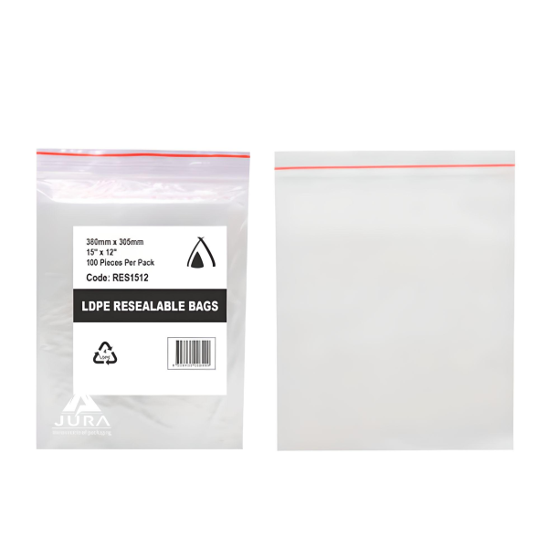 RES1512 - 15" x 12" Resealable LDPE Bags