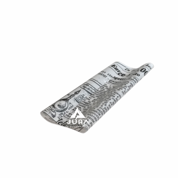 News 190mm x 150mm Gingham Greaseproof Paper