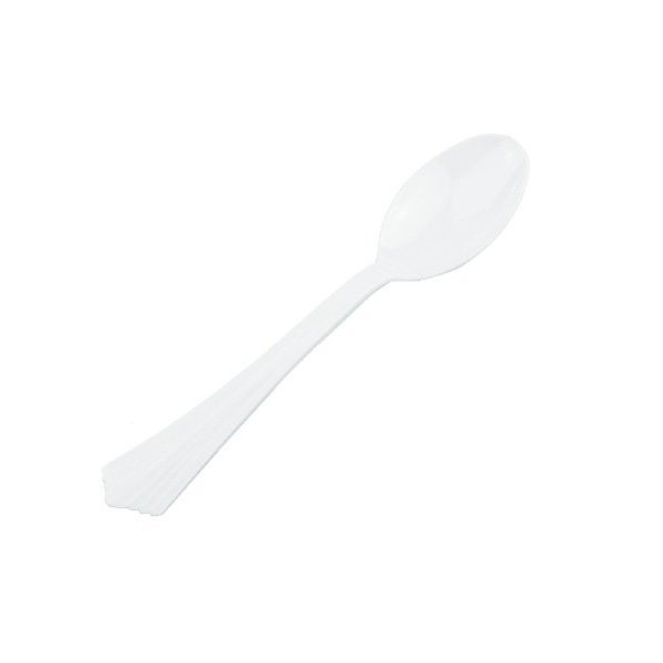White Flared Spoons - Reusable